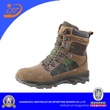 Botas militares de couro camuflado para homens